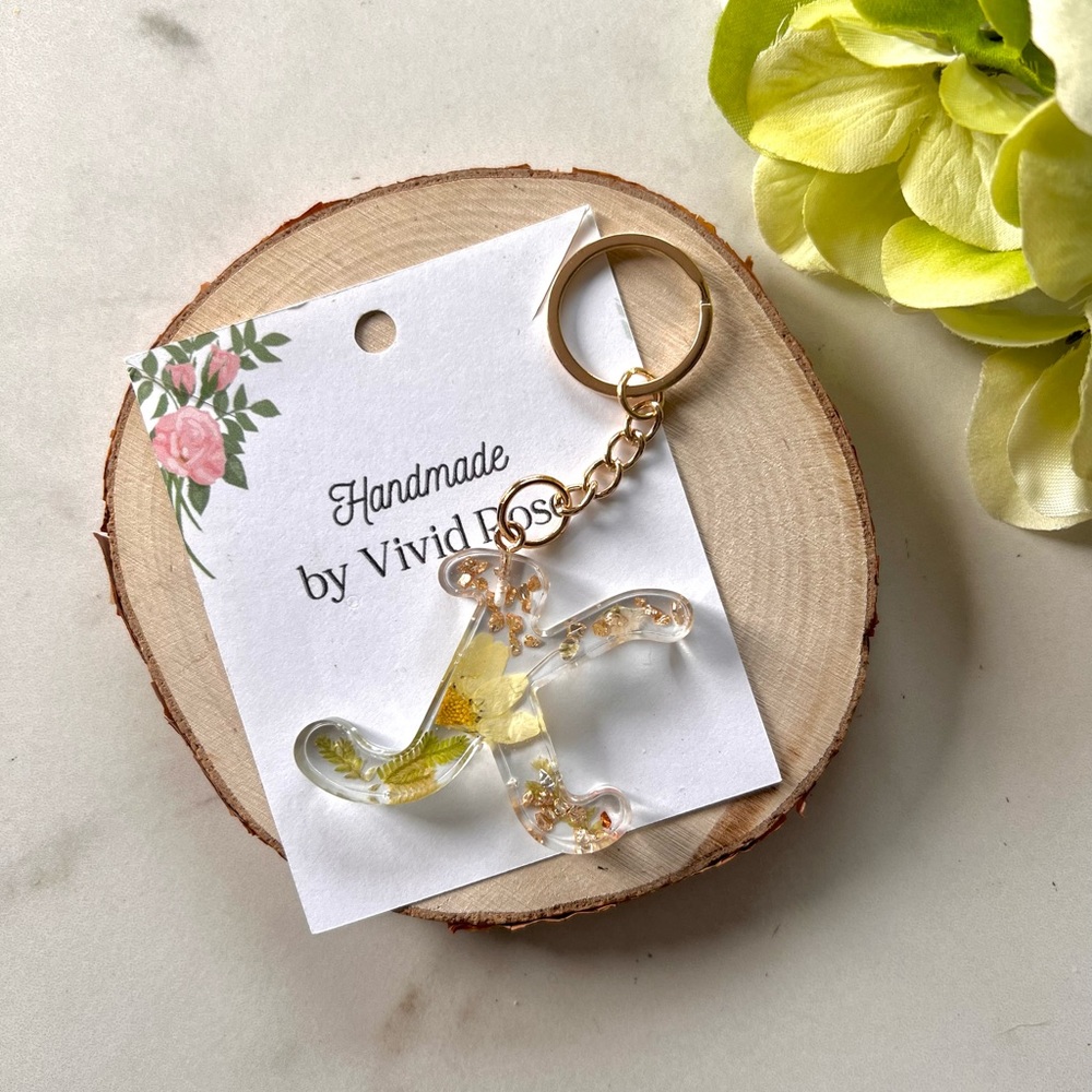 Handmade Initial Keychain | Letter K